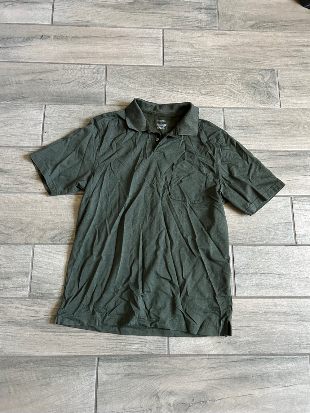 Van Heusen Olive Green Short-Sleeve Polo